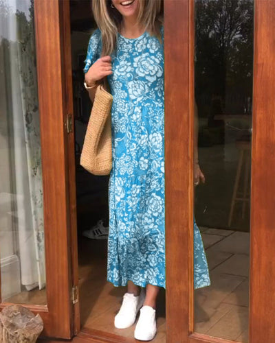 Jasmin - Short Sleeve Floral Dress