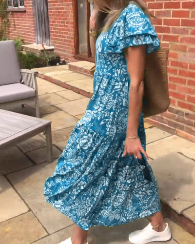 Jasmin - Short Sleeve Floral Dress