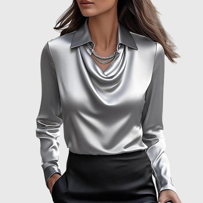 Nola | Satin-sheen blouse