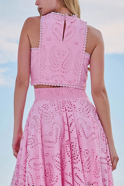 Rosanna - Sleeveless Lace Two-Piece Set