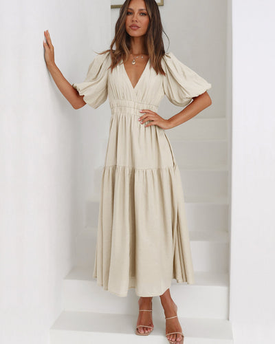 Bethany | Dress with Puff Sleeves