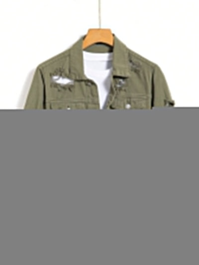 Ripped Frayed Denim Jacket