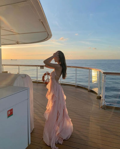 Nyra | Sea Breeze Ruffle Dress