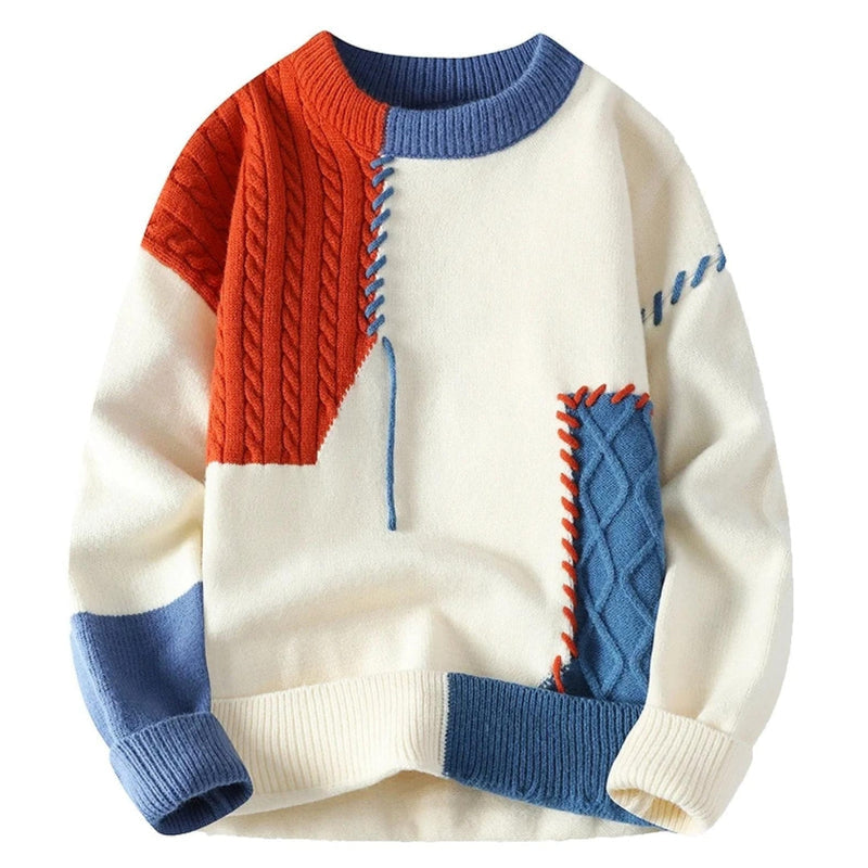 Sandro - Cozy Patchwork Sweater