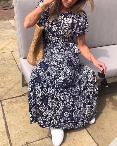 Jasmin - Short Sleeve Floral Dress