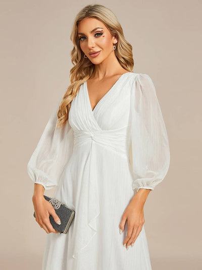 Luminous Chiffon Long Sleeve Dress
