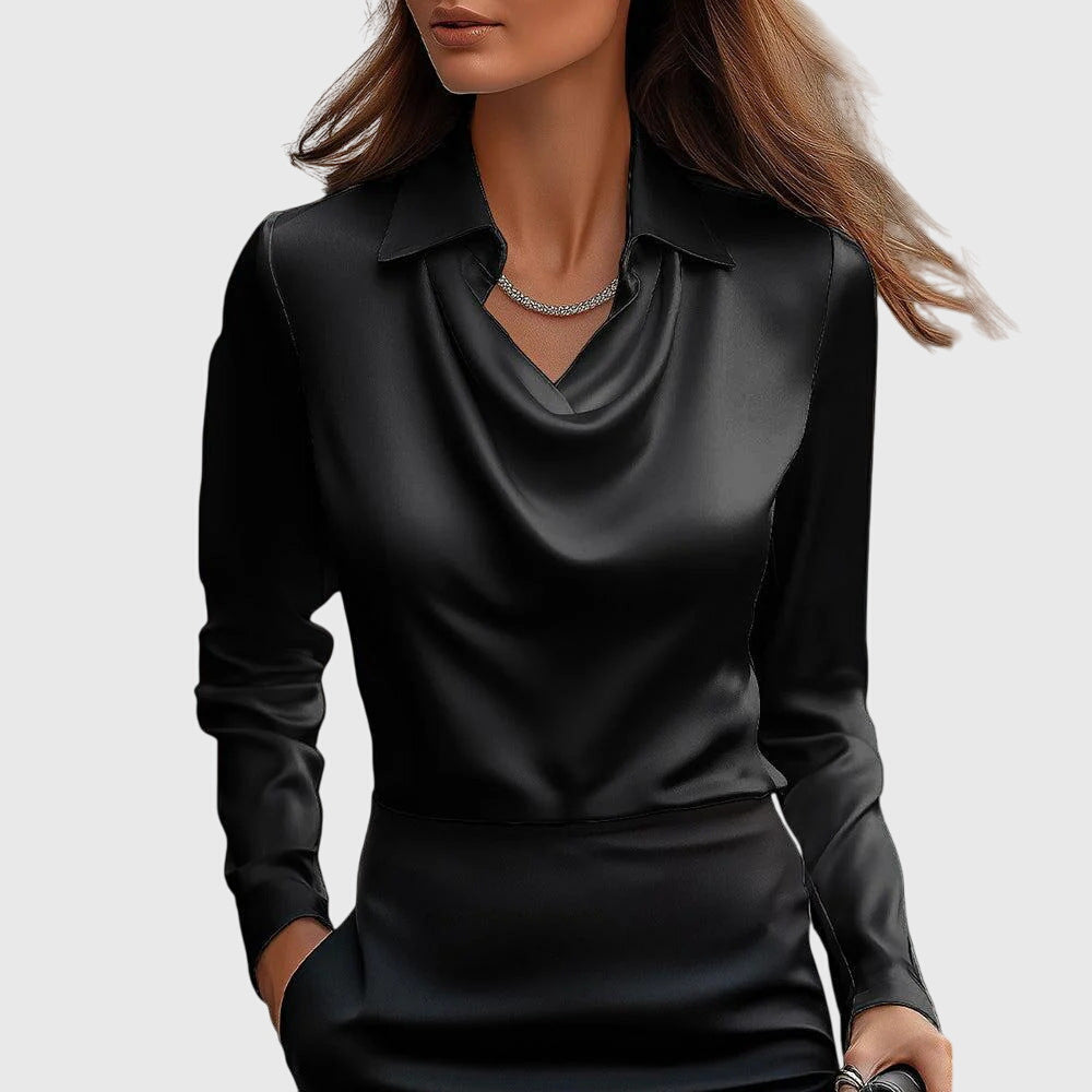 Nola | Satin-sheen blouse