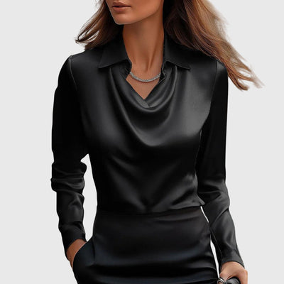 Nola | Satin-sheen blouse