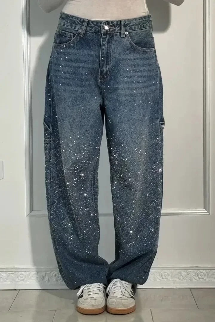 Violette™ high-waisted wide-leg pants with button pockets