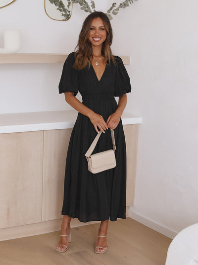 Bethany | Dress with Puff Sleeves