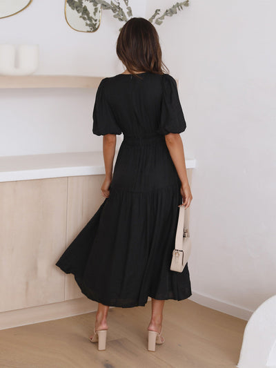 Bethany | Dress with Puff Sleeves