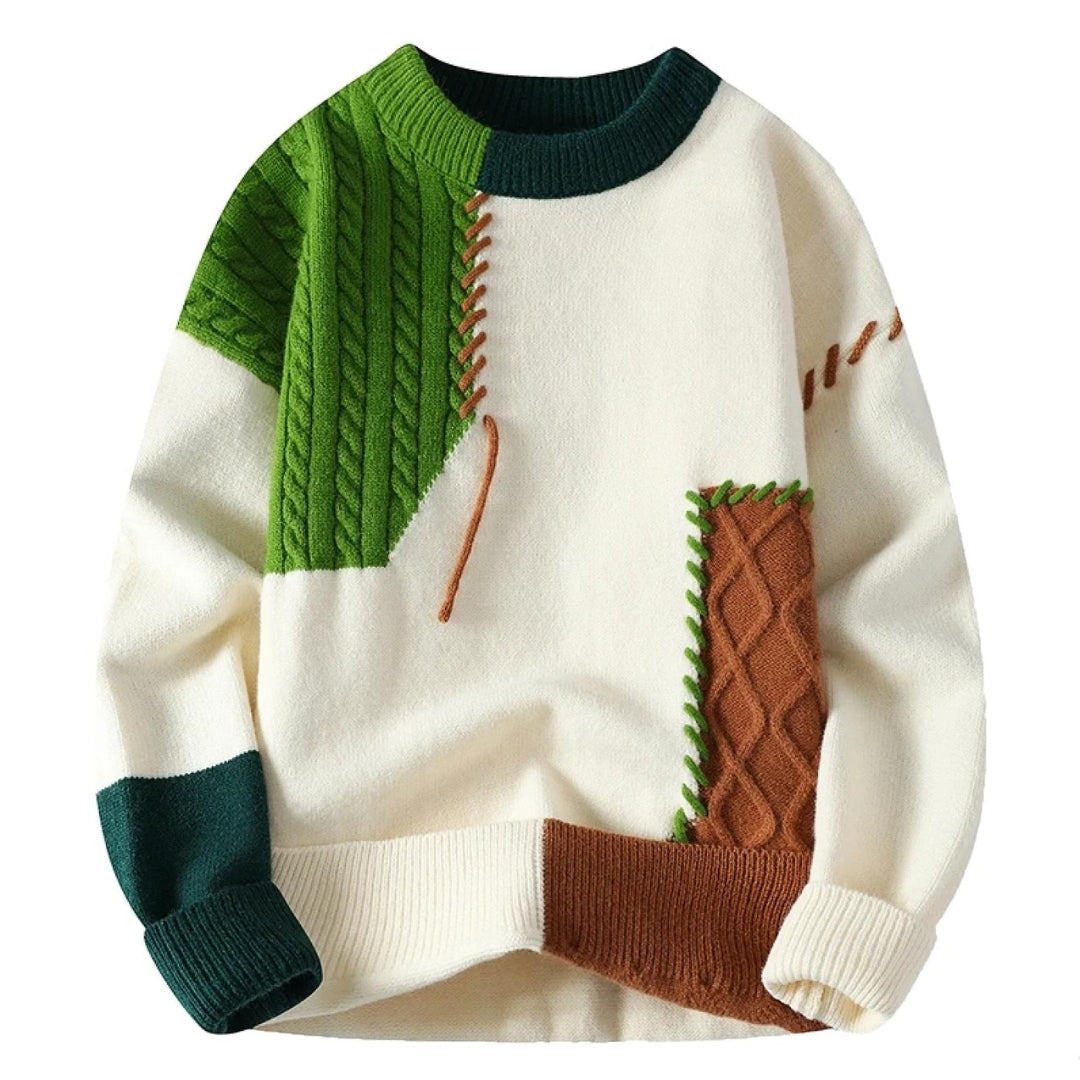 Sandro - Cozy Patchwork Sweater