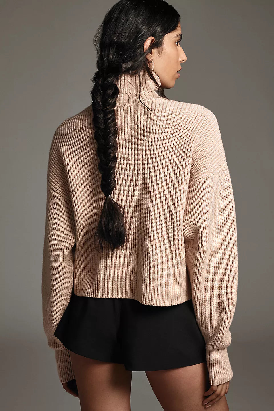Ribbed Turtleneck Sweater
