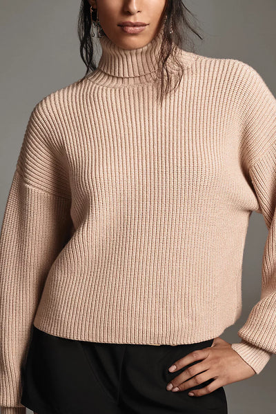 Ribbed Turtleneck Sweater
