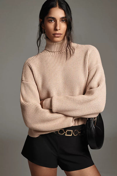 Ribbed Turtleneck Sweater