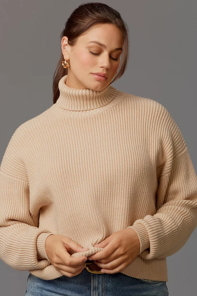 Ribbed Turtleneck Sweater