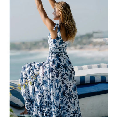 Dbvacay Floral Print One-Piece Swimsuit Set