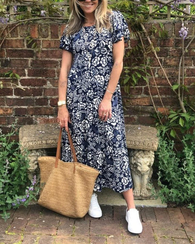 Jasmin - Short Sleeve Floral Dress