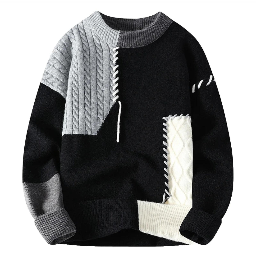 Sandro - Cozy Patchwork Sweater
