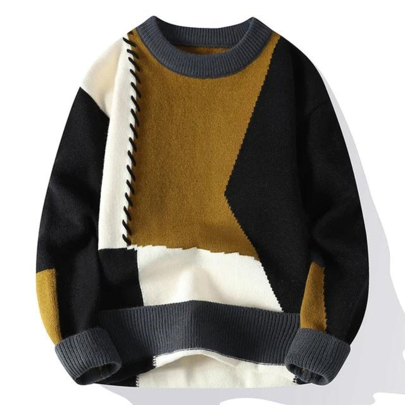 Sandro - Cozy Patchwork Sweater