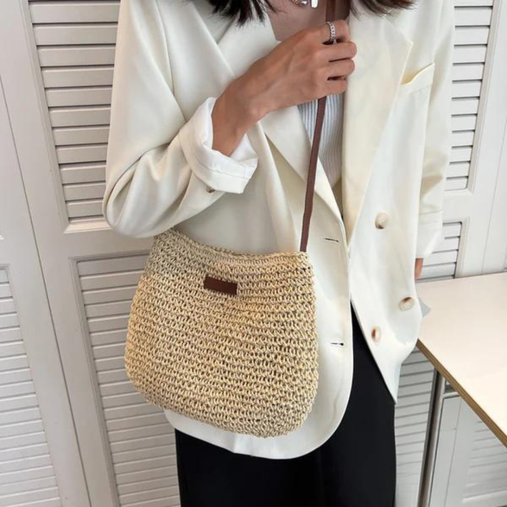 Fredhild | Classic braided style shoulder bag