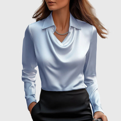 Nola | Satin-sheen blouse