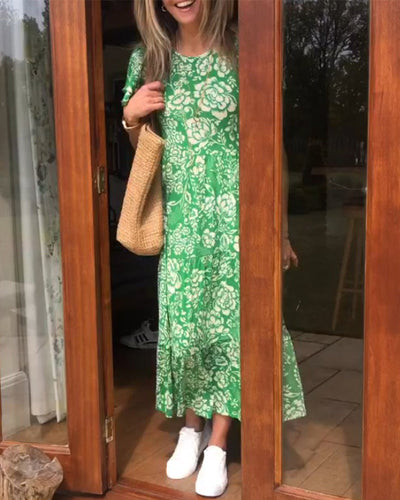 Jasmin - Short Sleeve Floral Dress