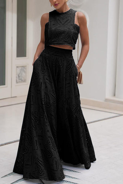Rosanna - Sleeveless Lace Two-Piece Set