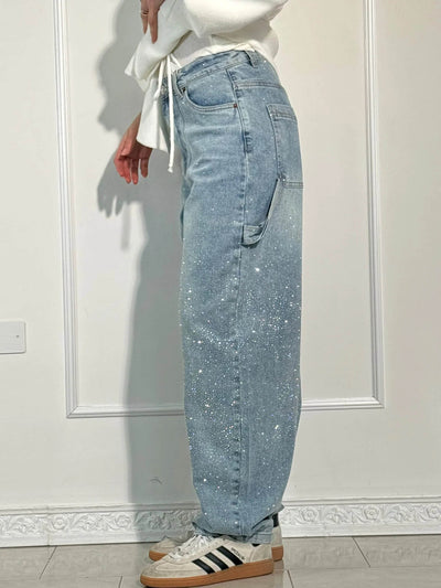 Violette™ high-waisted wide-leg pants with button pockets