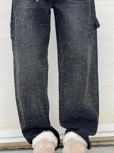 Violette™ high-waisted wide-leg pants with button pockets