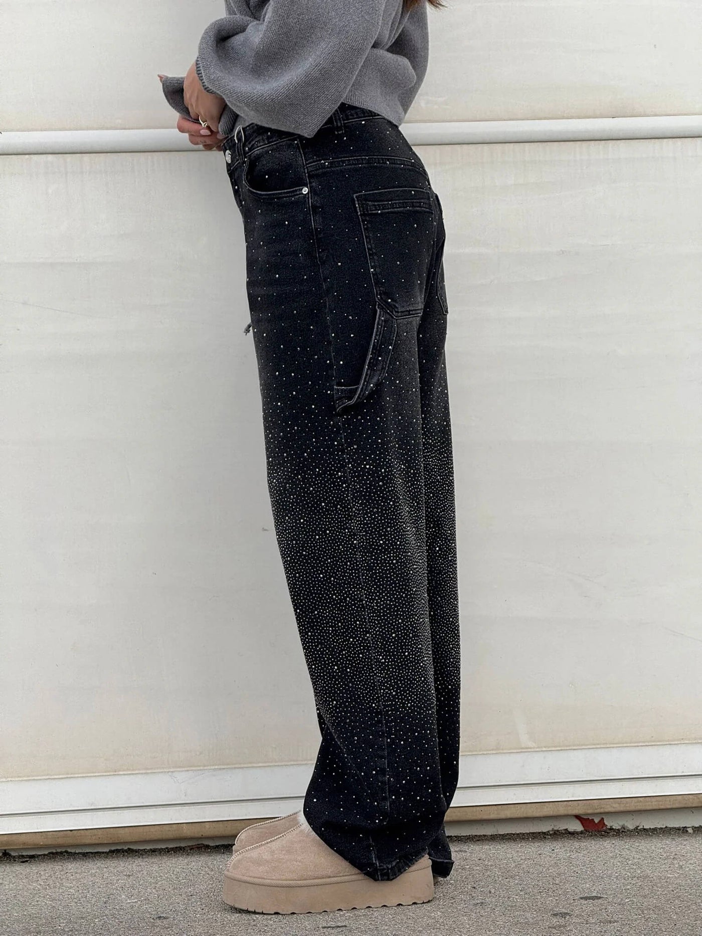 Violette™ high-waisted wide-leg pants with button pockets