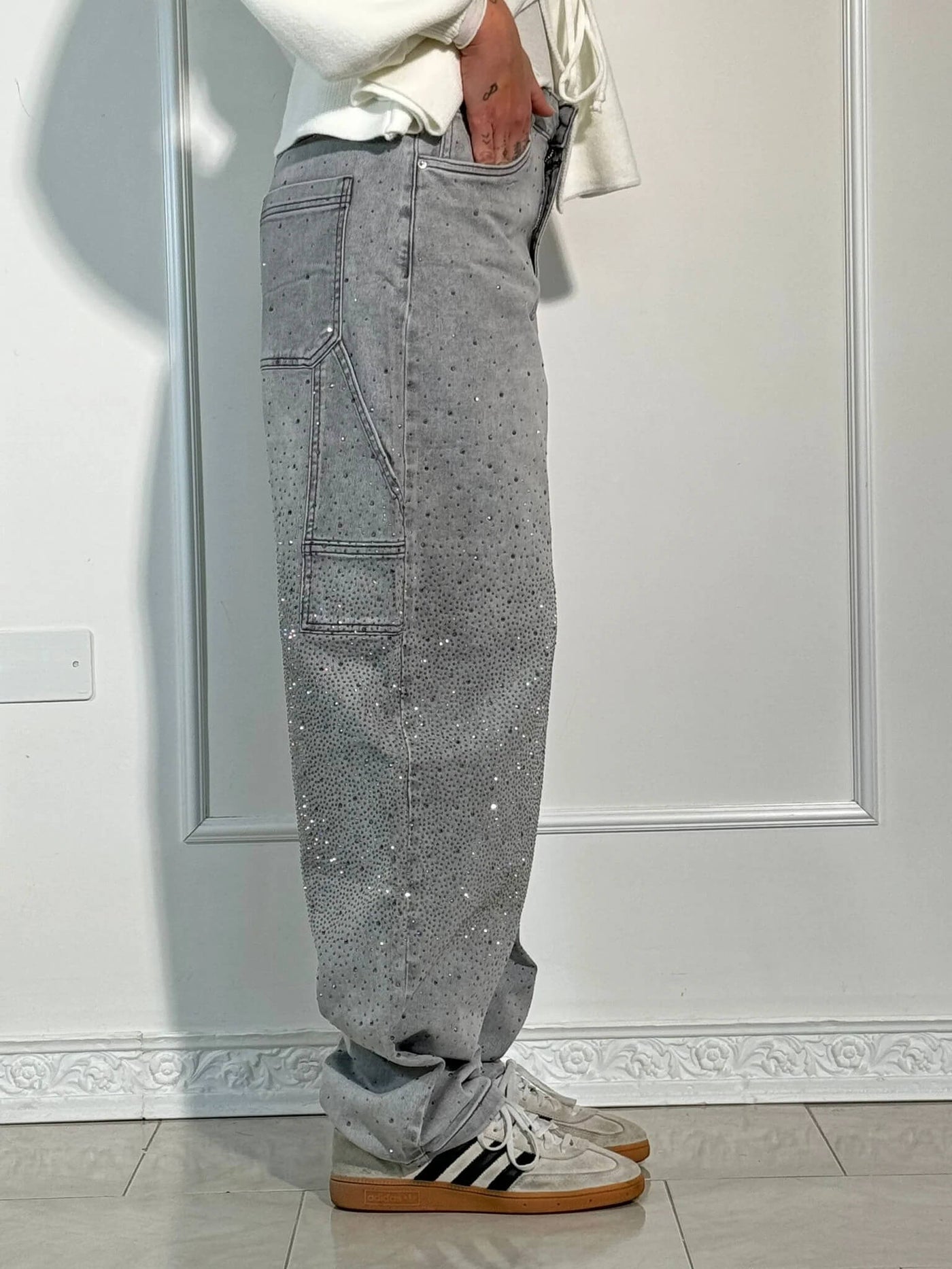 Violette™ high-waisted wide-leg pants with button pockets