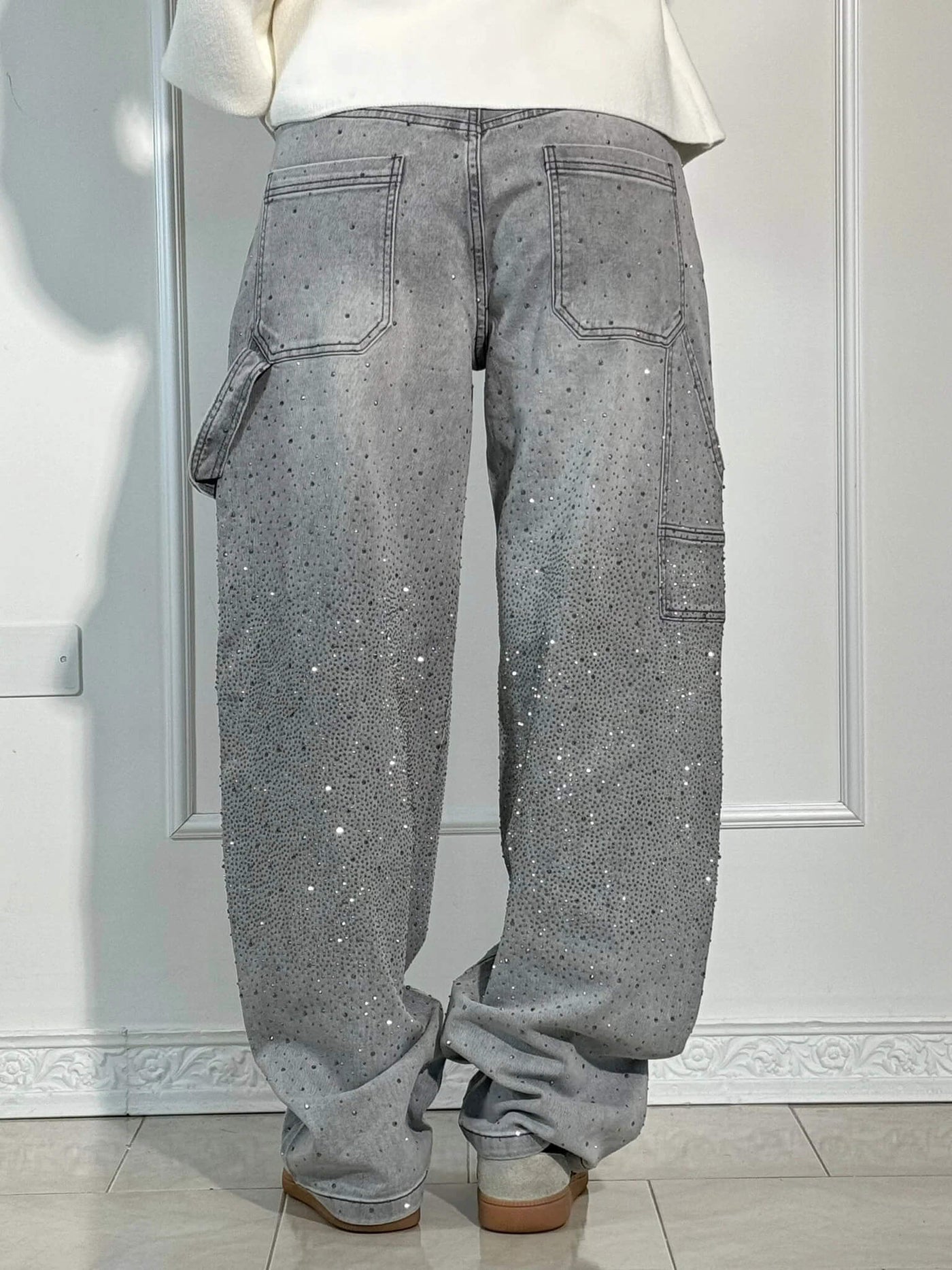 Violette™ high-waisted wide-leg pants with button pockets