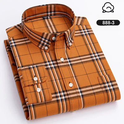 HeritageFlex Long Sleeve: Men's Slim Fit Plaid Shirt