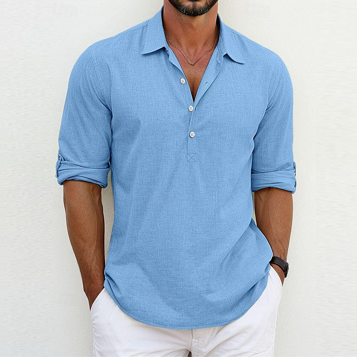 Classic Linen Polo Shirt