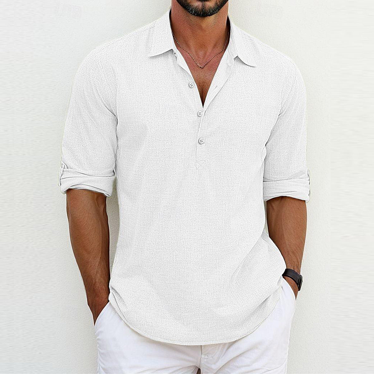 Classic Linen Polo Shirt