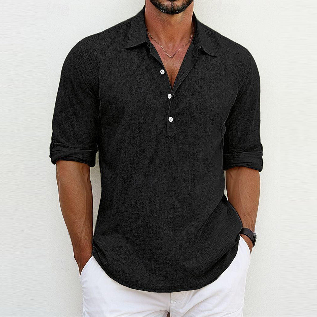Classic Linen Polo Shirt
