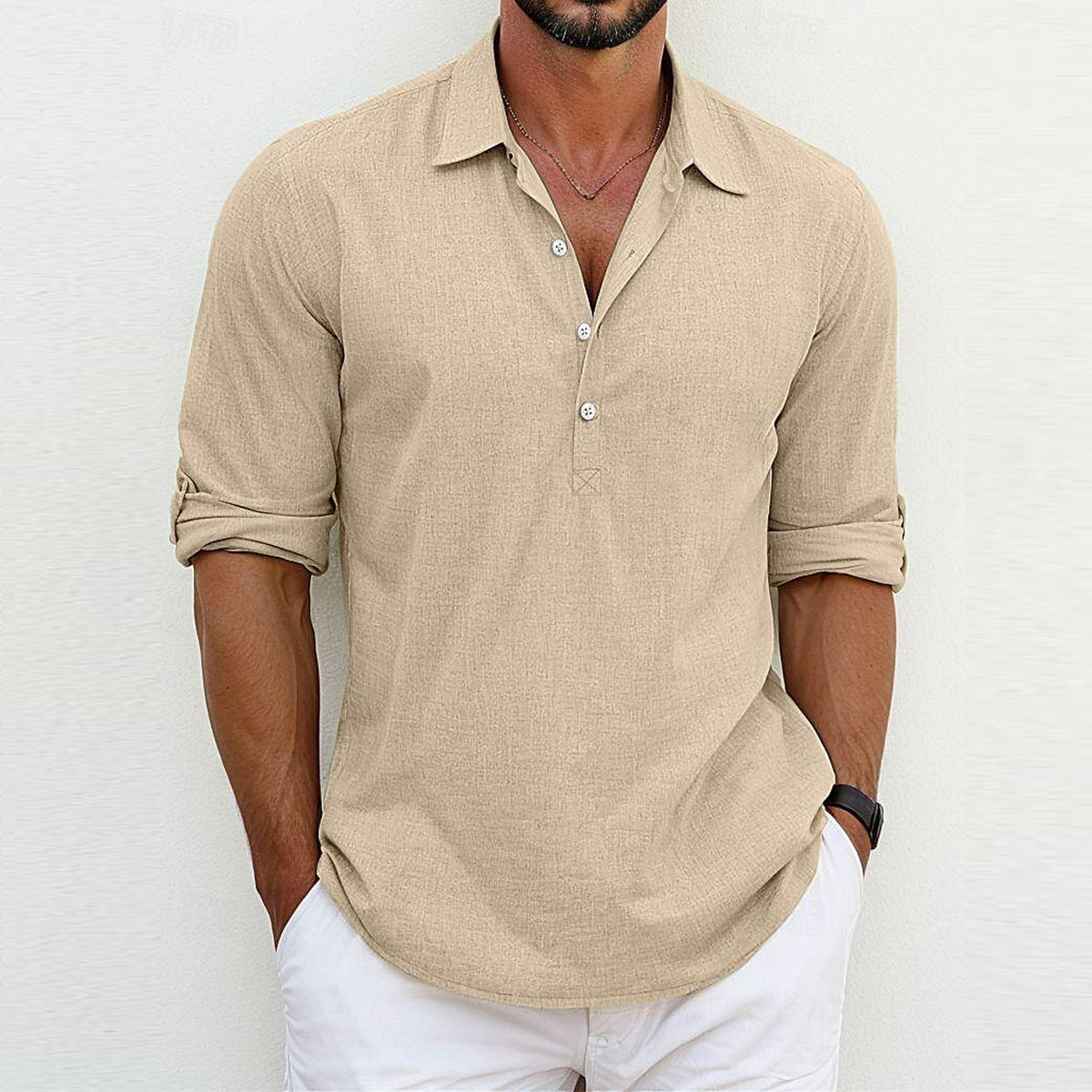 Classic Linen Polo Shirt