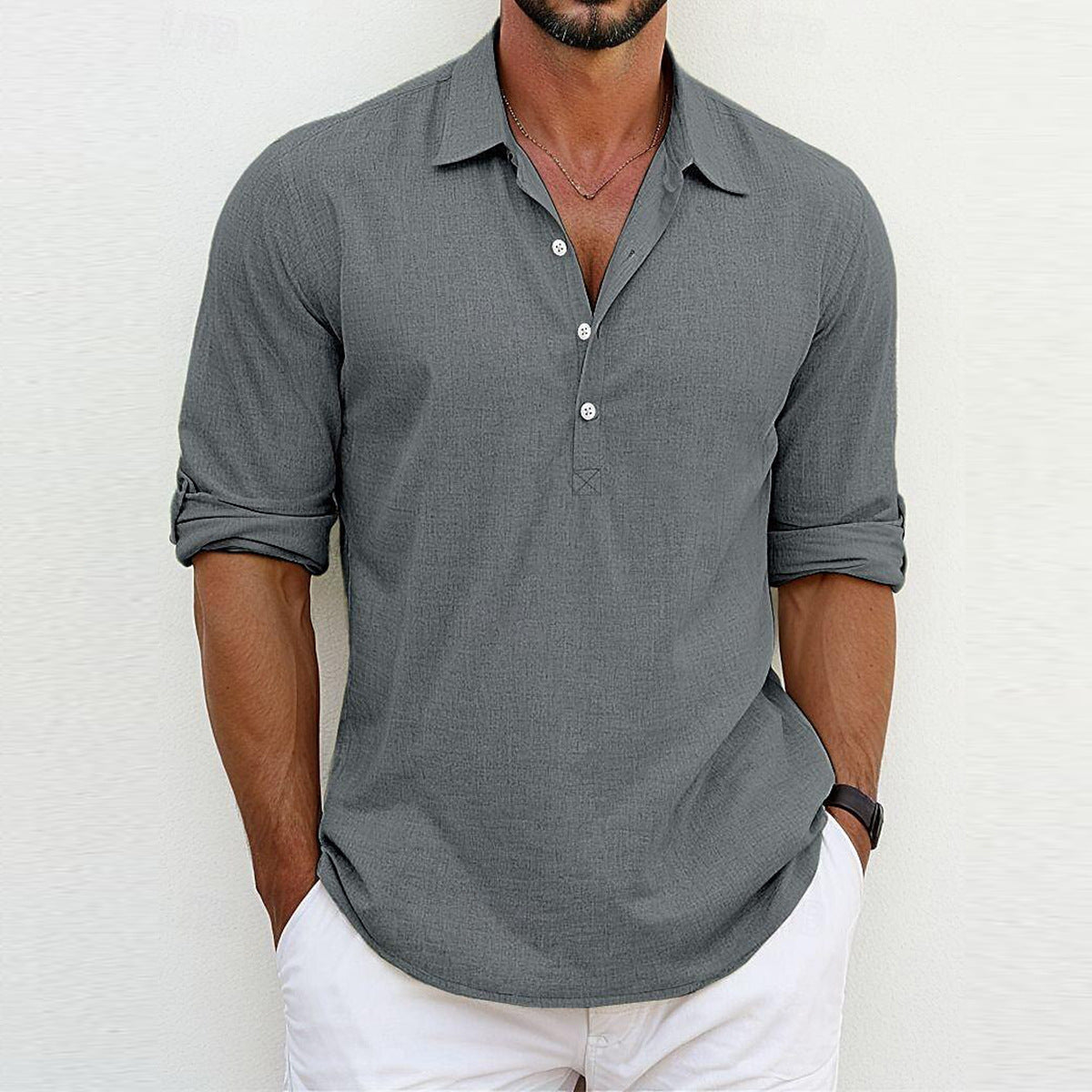 Classic Linen Polo Shirt