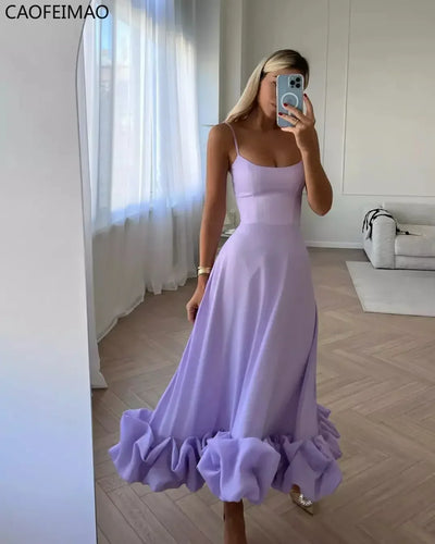 Elegant Curved Hem Dress
