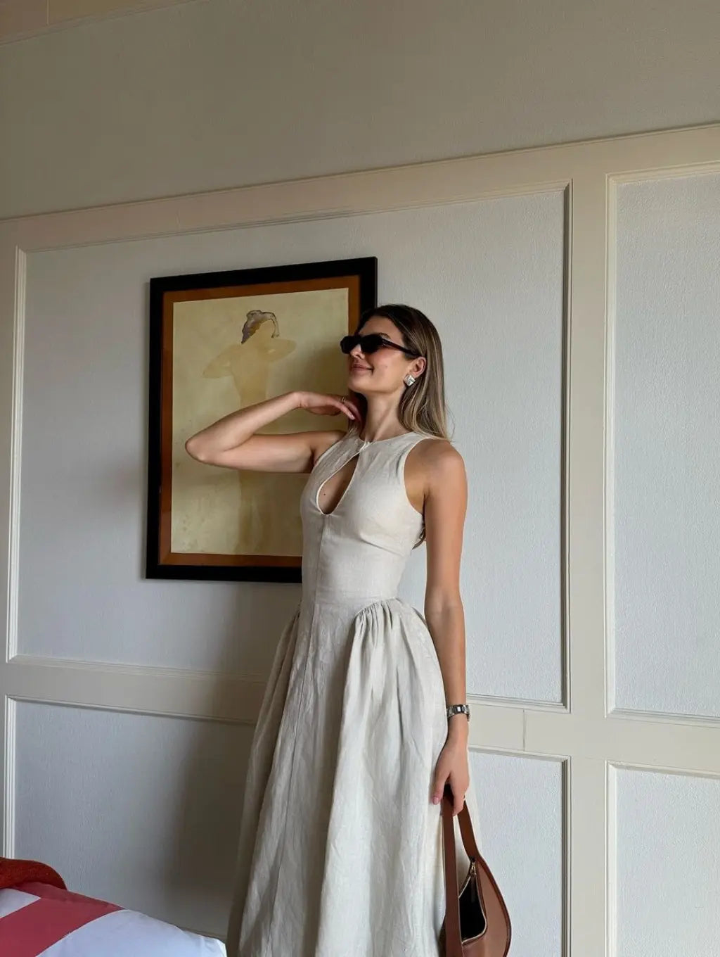 Elisa – Linen Midi Dress