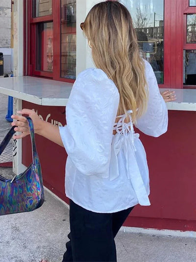 Chic Floral Puff Shirts