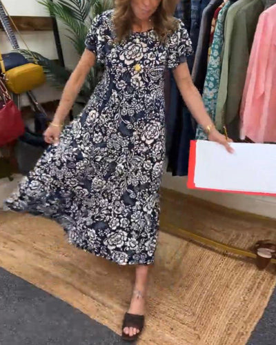 Jasmin - Short Sleeve Floral Dress