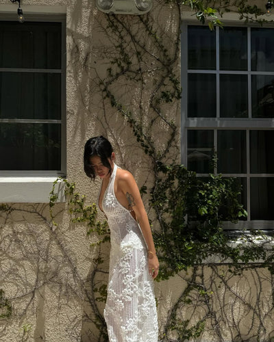 Arlette | Halter Neck Sleeveless Maxi Dress