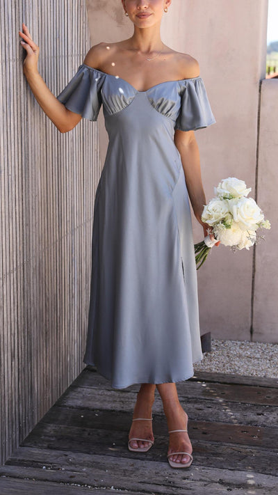 Nalani | Off-the-Shoulder Maxi Dress with Butterfly Sleeves