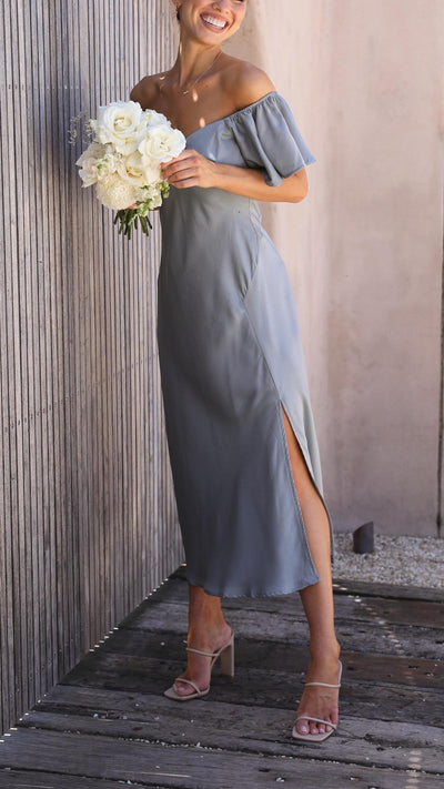Nalani | Off-the-Shoulder Maxi Dress with Butterfly Sleeves