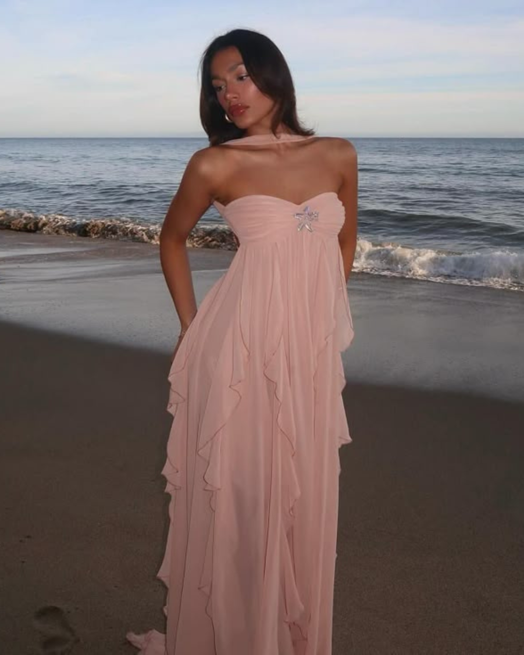 Nyra | Sea Breeze Ruffle Dress