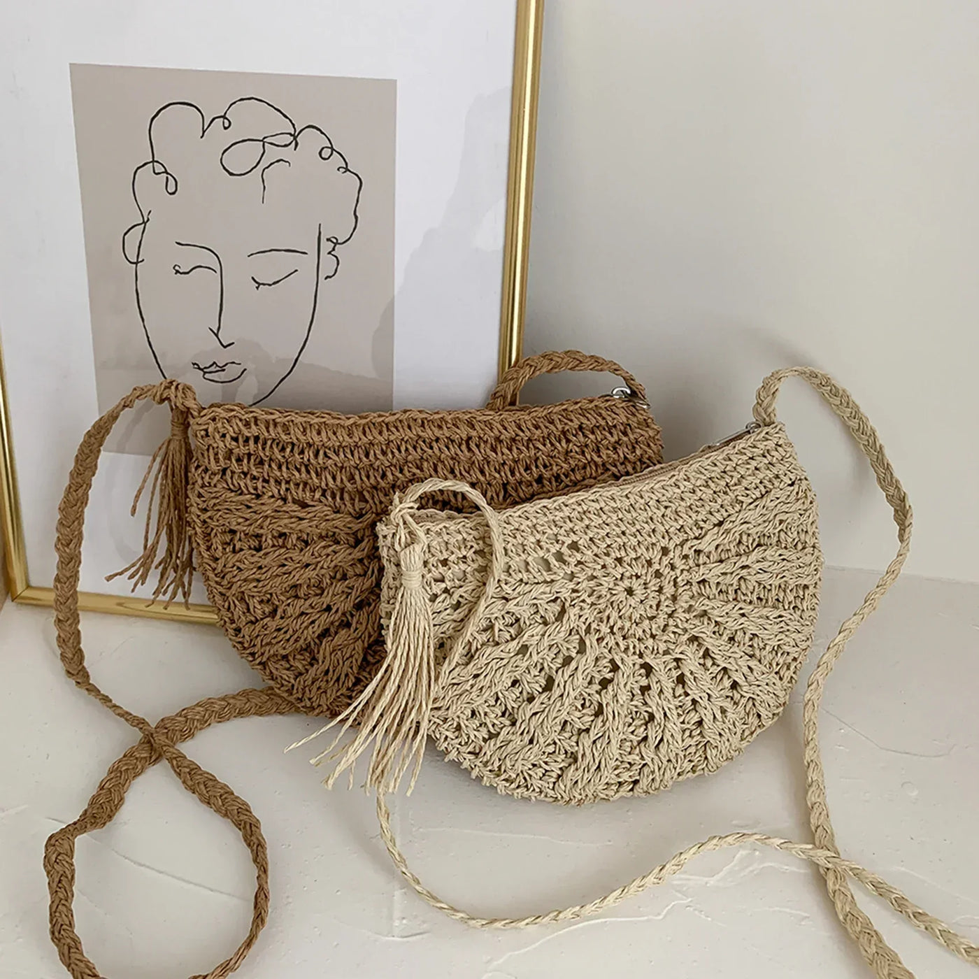 Eirinora | Crochet shoulder bag in bohemian style