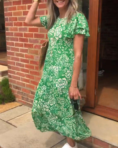 Jasmin - Short Sleeve Floral Dress