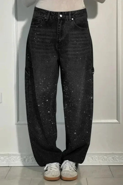 Violette™ high-waisted wide-leg pants with button pockets